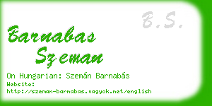 barnabas szeman business card