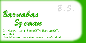 barnabas szeman business card